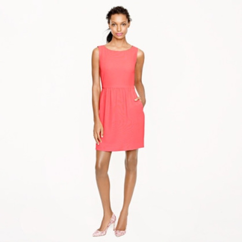J.Crew Camille Neon Pink Dress Sz 0
